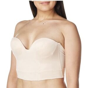 Carnival 36C Invisible Plunge Longline Seamless Bustier Bra 206 beige